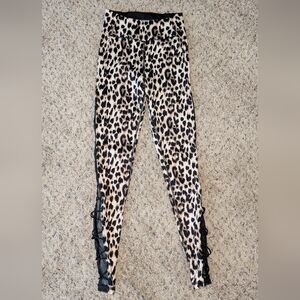 Victoria's Secret Leopard Print Leggings with Black Accents